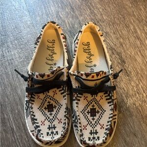 Gypsy Jazz Patterned Slip-Ons